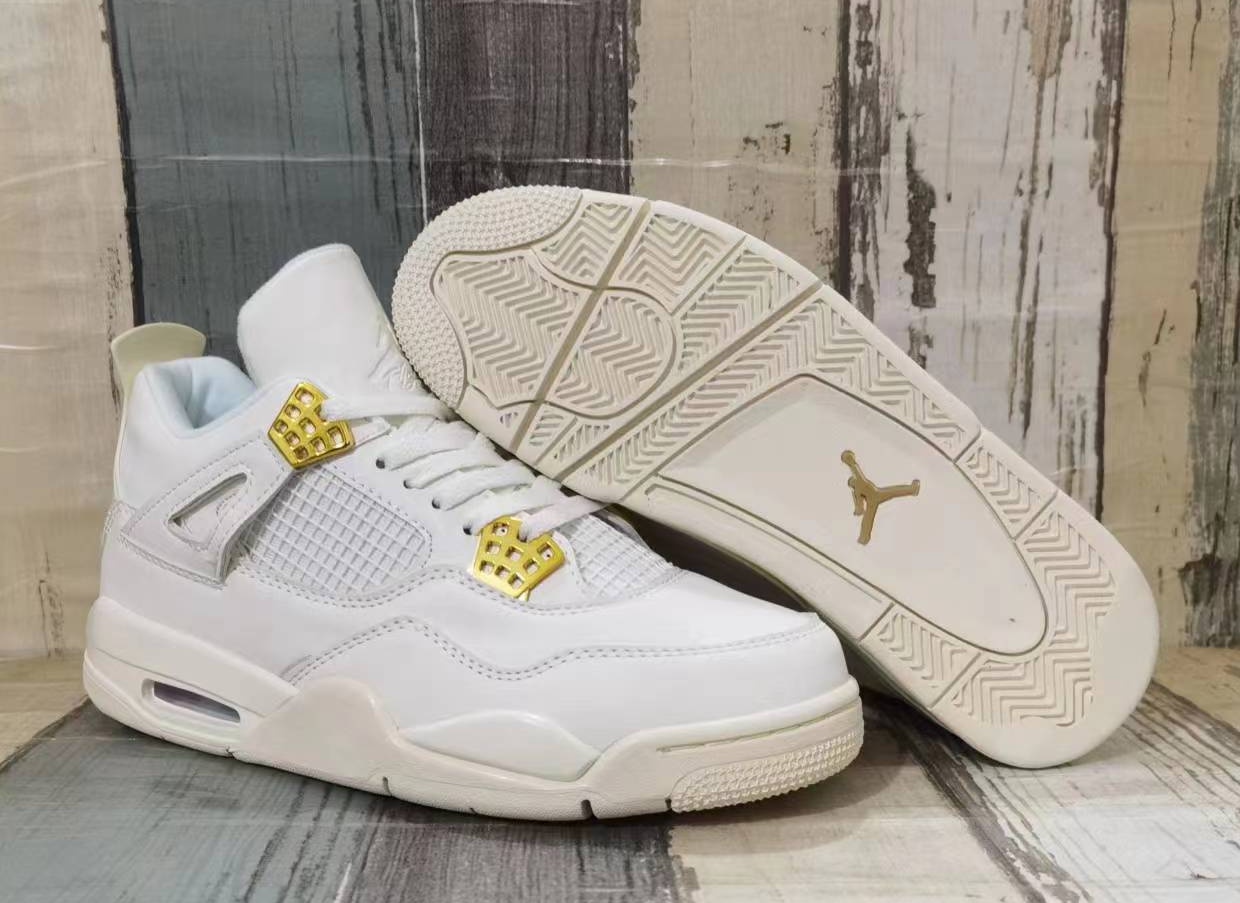 Air Jordan 4 Retro White Gold